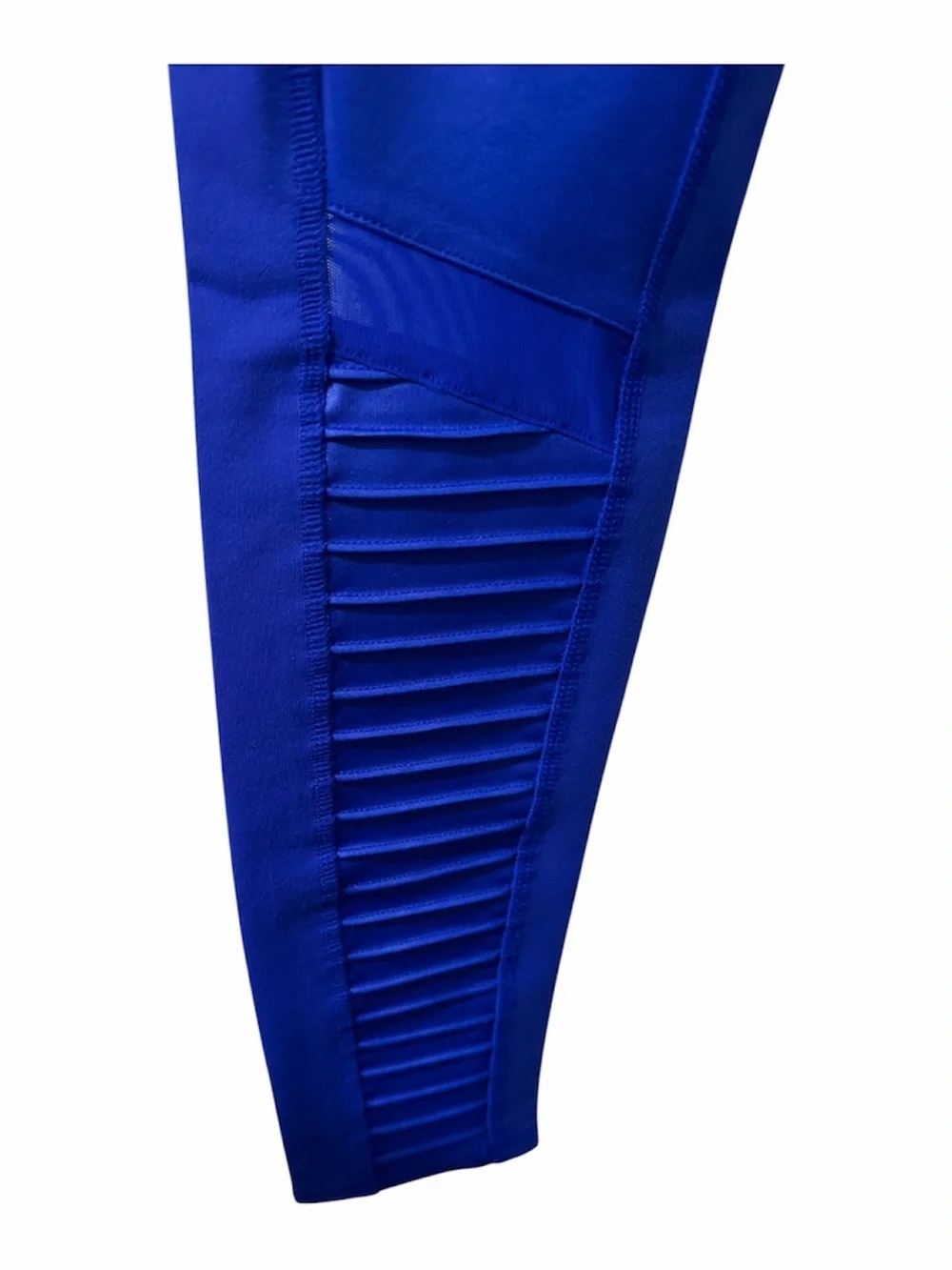 ALO Yoga Electric Blue Ribbed Panel Leggings